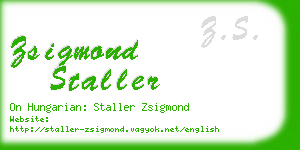 zsigmond staller business card